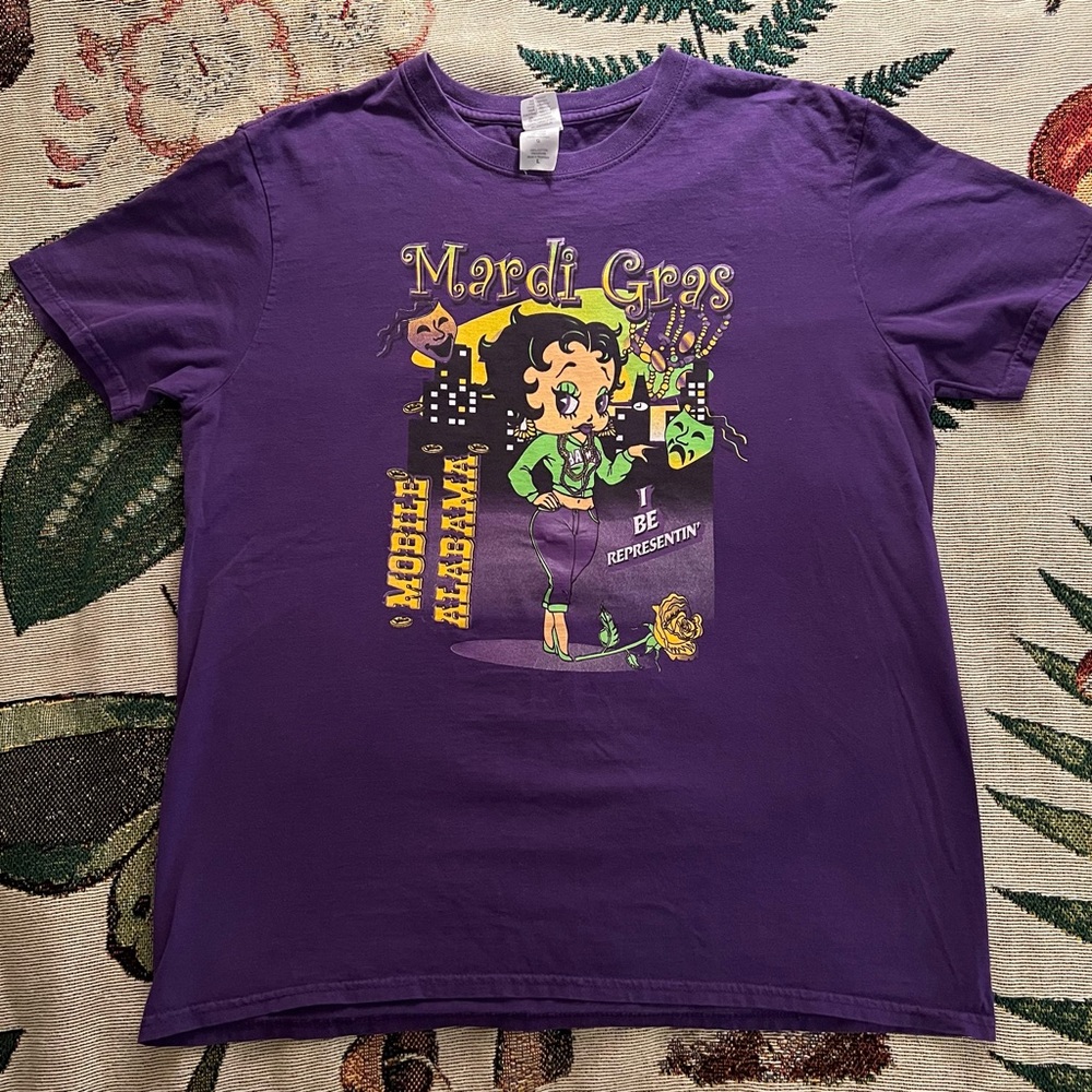 2000’s Betty Boop Mardi Gras Tee